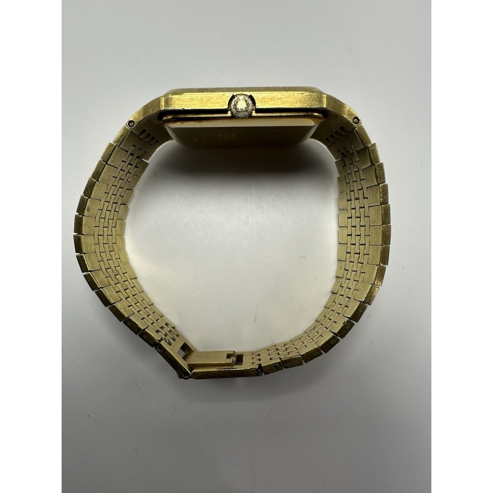 Titus‎ Pierre Vallee Mens Tank Watch Manual Wind Works Swiss Made Gold Tone B20 - Picture 11 of 12
